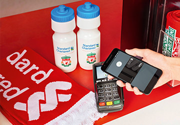 standard chartered and Liverpool FC souvenirs, and pay with SC Credit Card via Google Pay