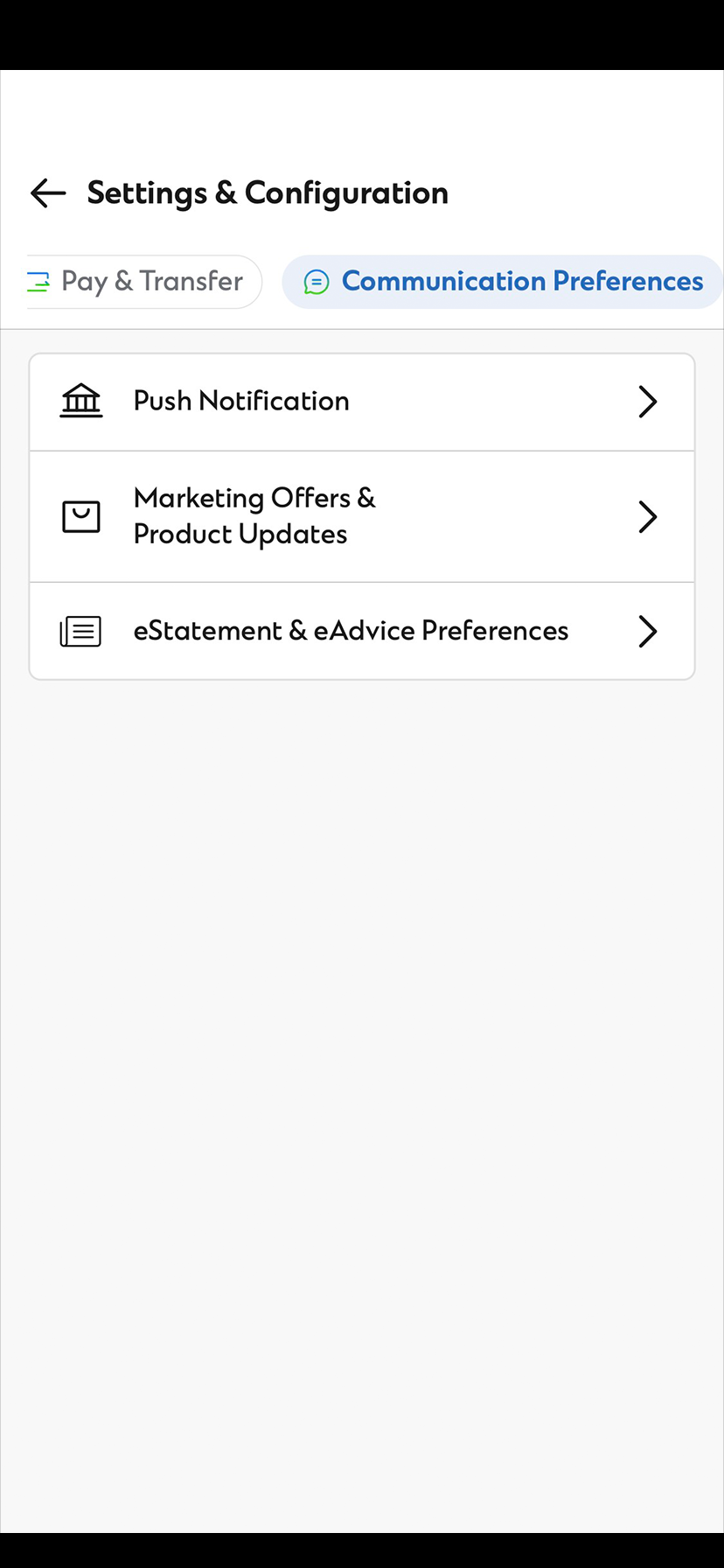 Existing SC Mobile App User Manage Push Notification Step 2