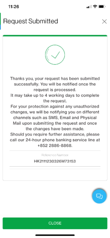 Step 5 of Register or update email address on SC Mobile