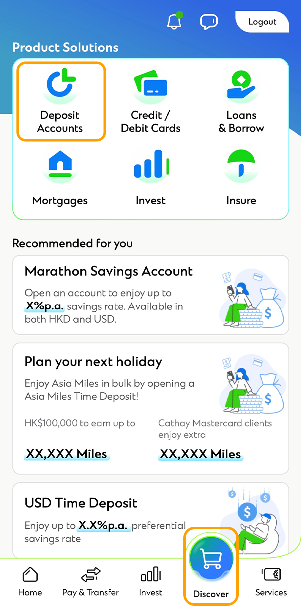 How to set up Foreign Exchange Time Deposits via SC Mobile App Step 1