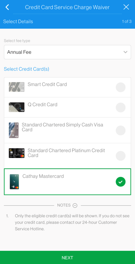 Request Annual Fee Waiver Step 4