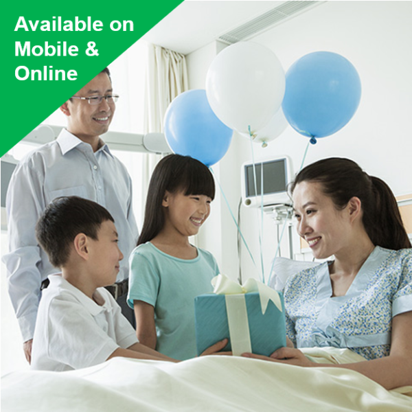 Family give gifts to mom in the ward