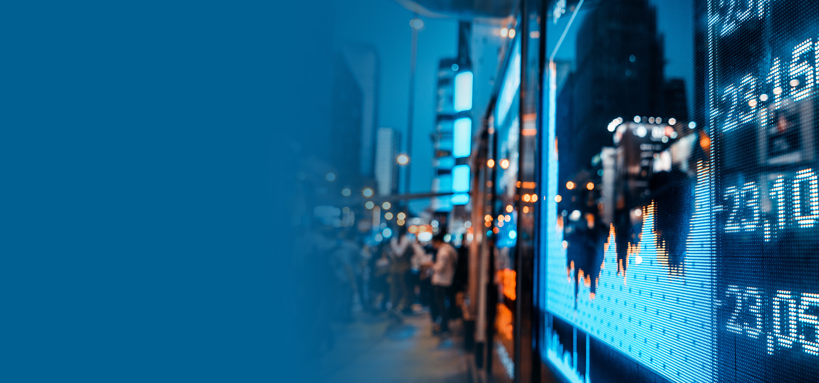 Electronic Display in blue tone