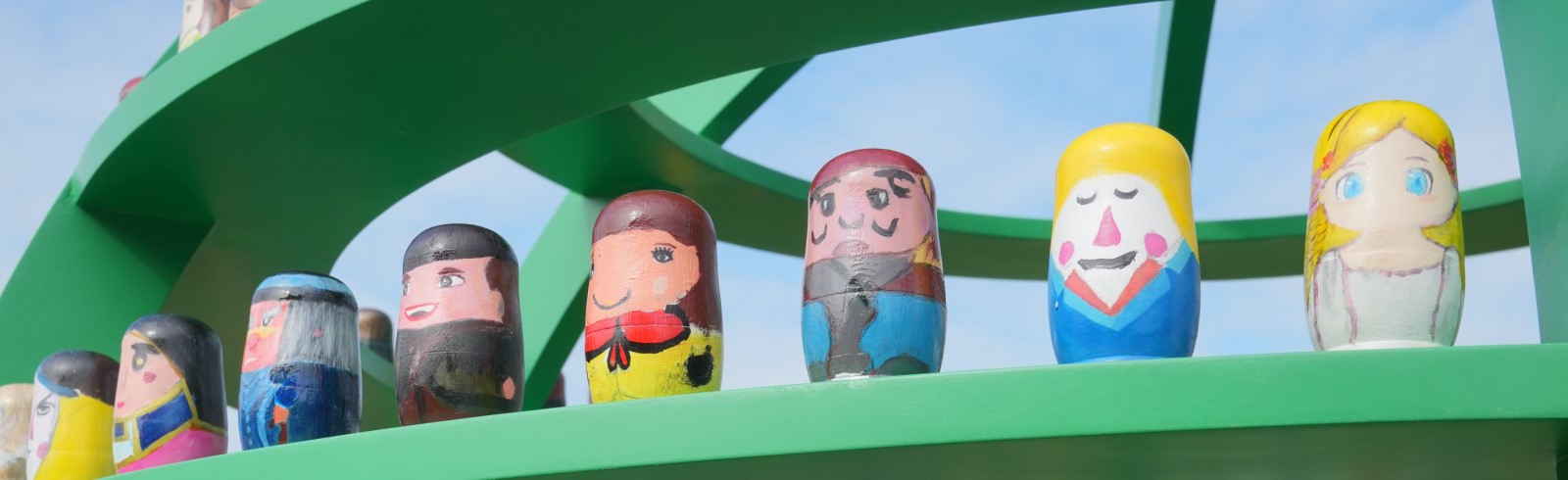 Nesting dolls, used for promote Standard Chartered Staff Community Programme and Employee Volunteering Policy