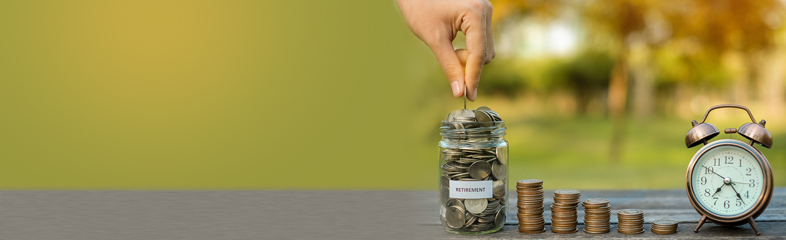 Hk pruretirement enriched income coins with clock