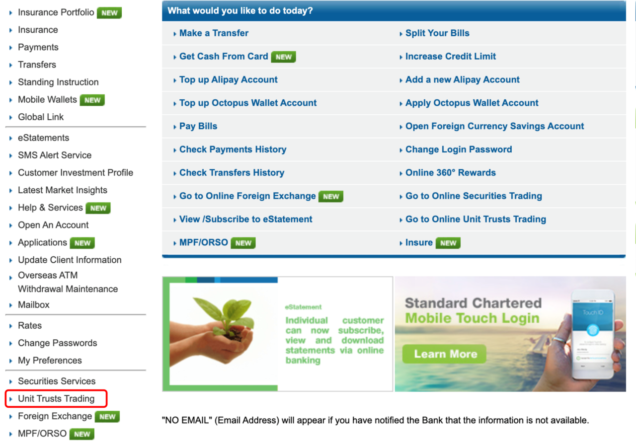 Steps for open the account through Online Banking